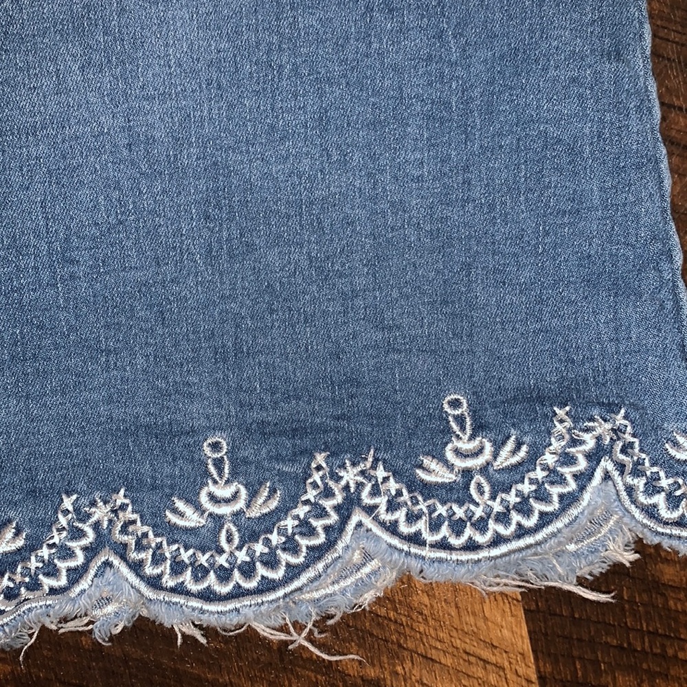 Be girl long Jean skirt with embroidery